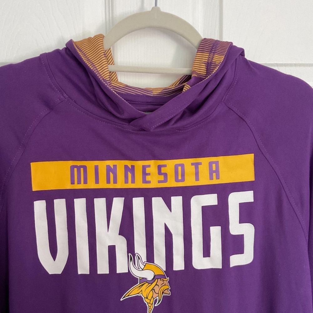 Zubaz Minnesota Vikings NFL Hoodie Mens Large Purple Yellow NWT - Picture 3 of 10
